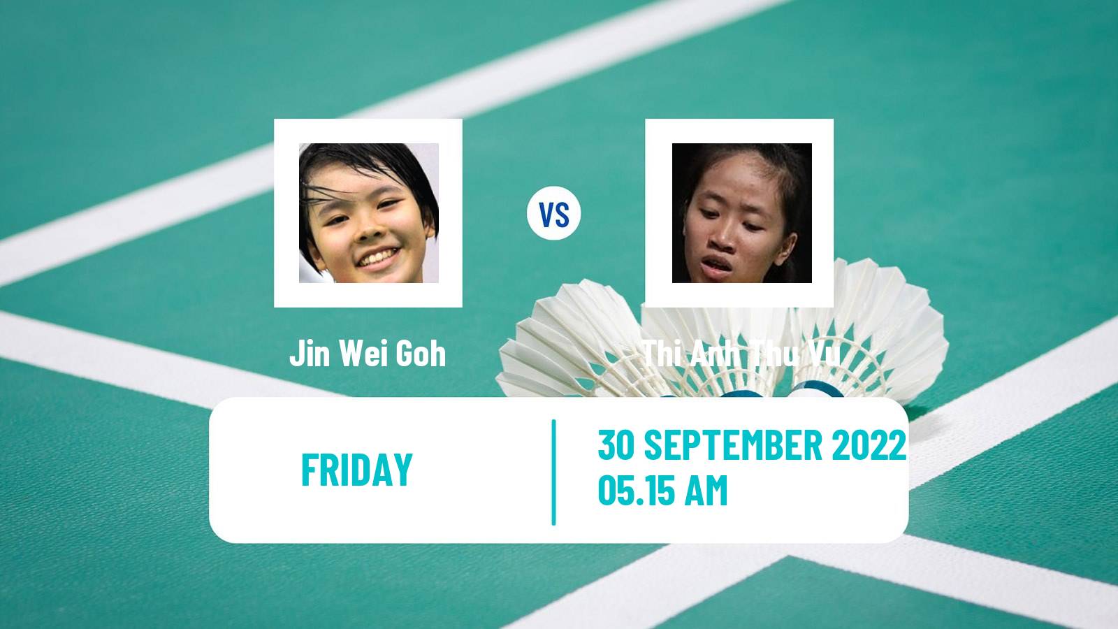 Badminton Badminton Jin Wei Goh - Thi Anh Thu Vu