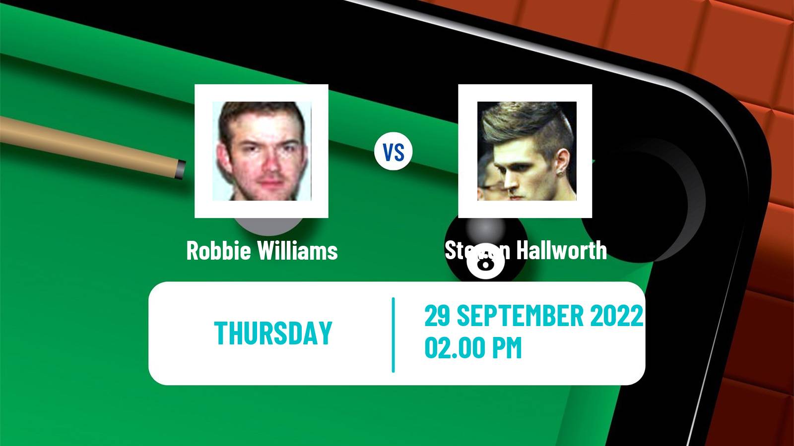 Snooker Snooker Robbie Williams - Steven Hallworth