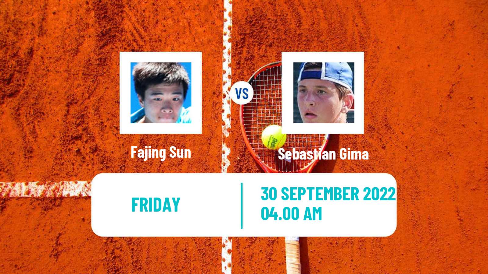 Tennis ITF Tournaments Fajing Sun - Sebastian Gima