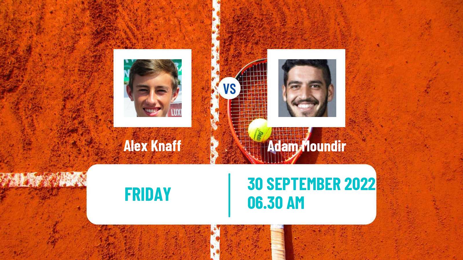 Tennis ITF Tournaments Alex Knaff - Adam Moundir