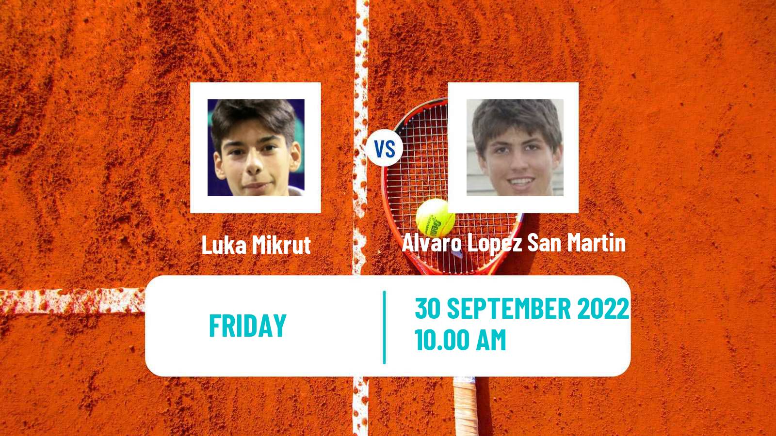 Tennis ITF Tournaments Luka Mikrut - Alvaro Lopez San Martin