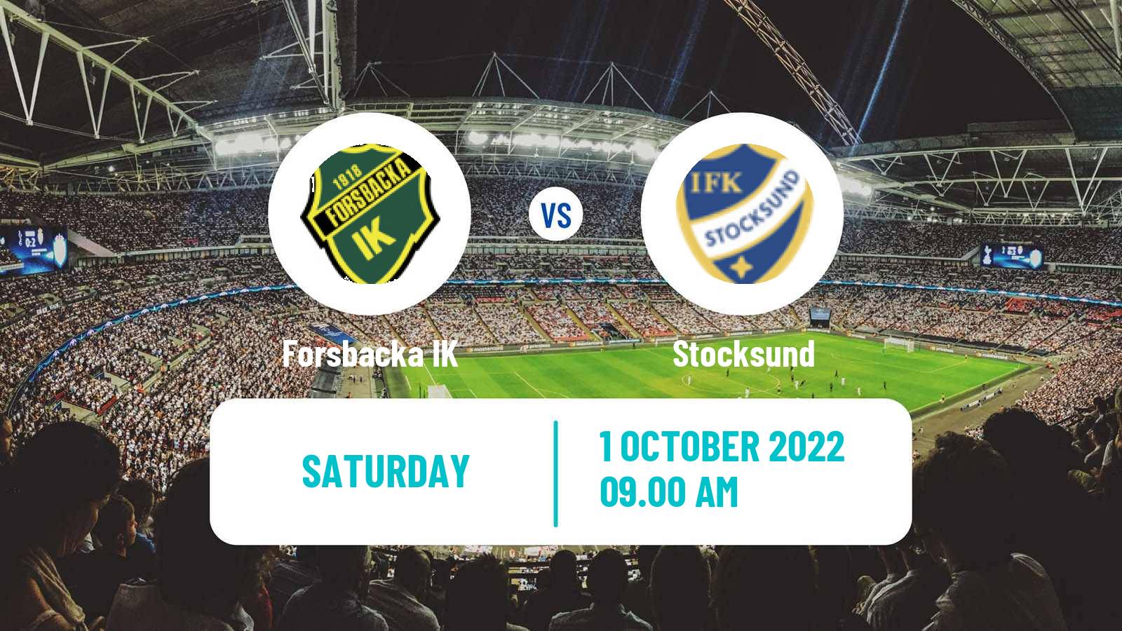 Soccer Swedish Division 2 - Norra Svealand Forsbacka - Stocksund