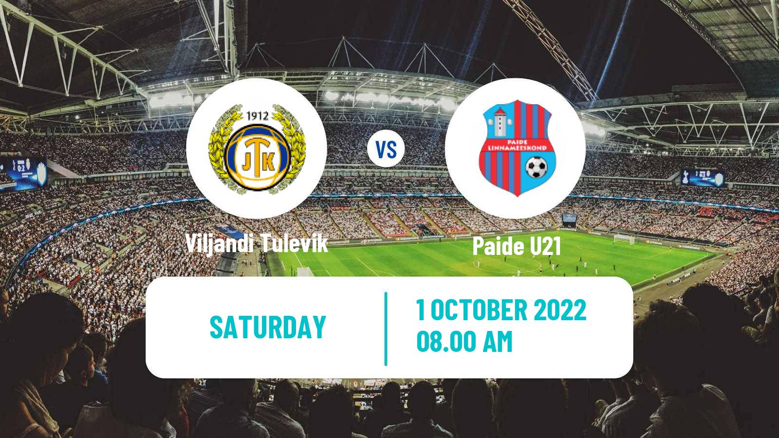 Soccer Estonian Esiliiga Viljandi Tulevik - Paide U21