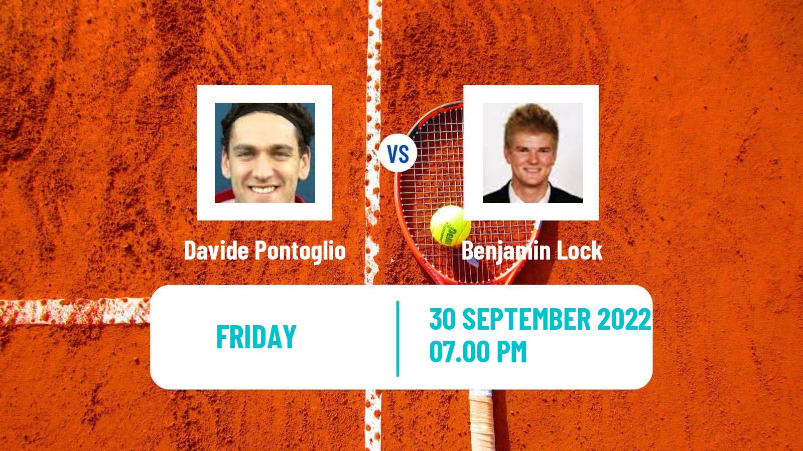 Tennis ITF Tournaments Davide Pontoglio - Benjamin Lock