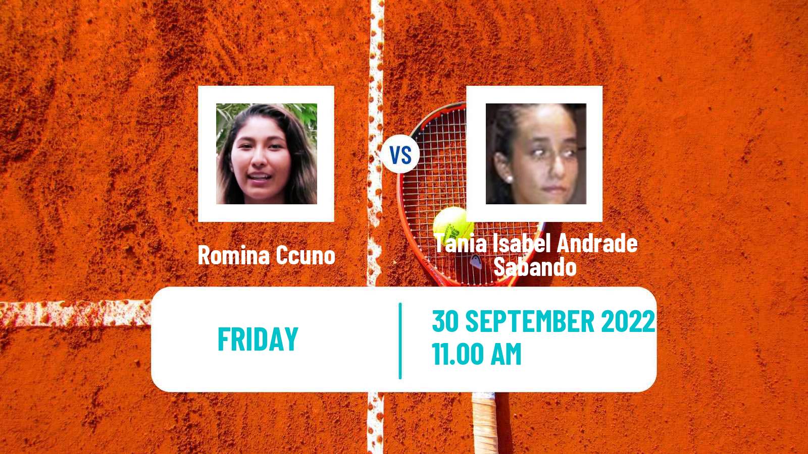 Tennis ITF Tournaments Romina Ccuno - Tania Isabel Andrade Sabando