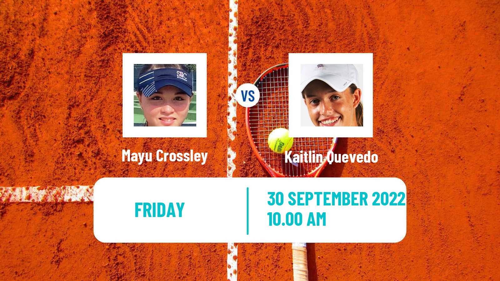 Tennis ITF Tournaments Mayu Crossley - Kaitlin Quevedo