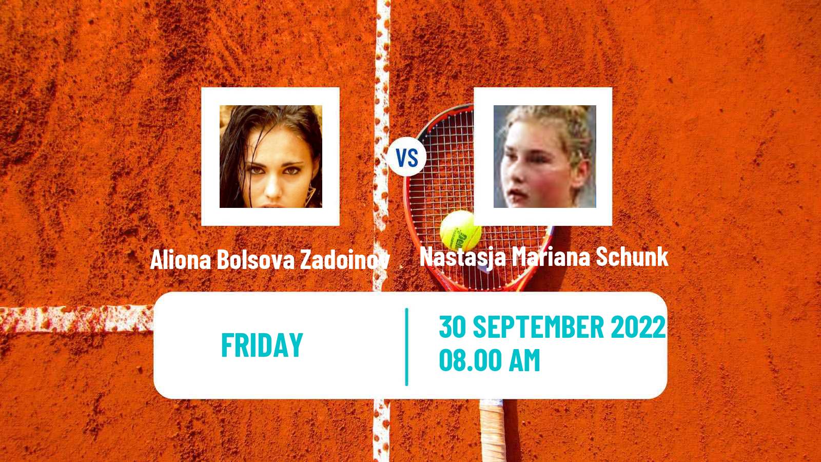 Tennis ITF Tournaments Aliona Bolsova Zadoinov - Nastasja Mariana Schunk