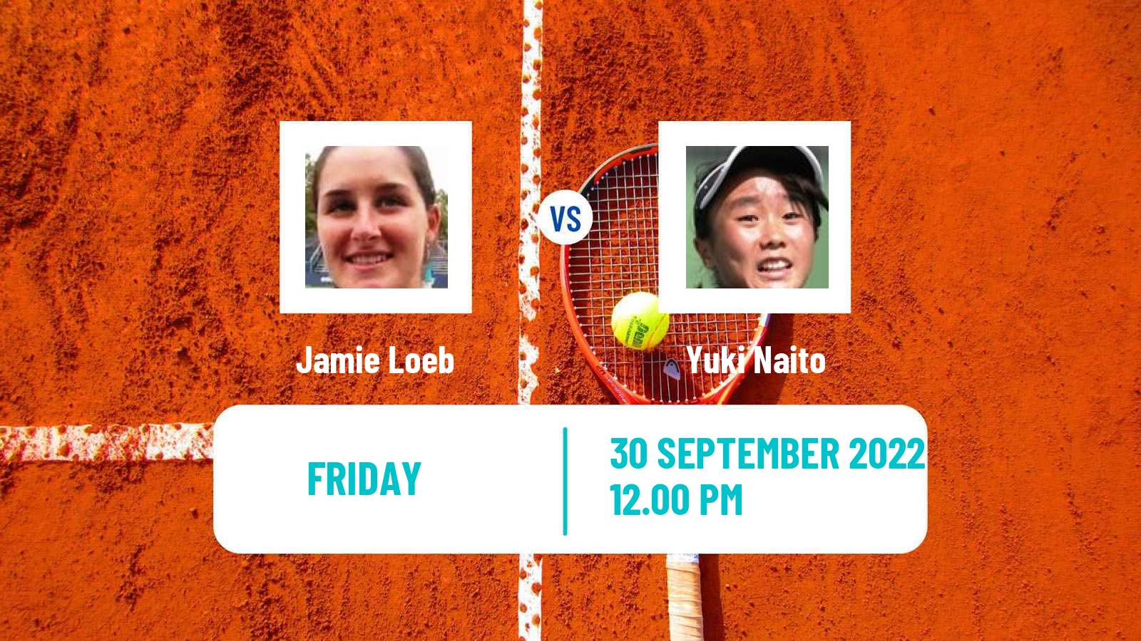 Tennis ITF Tournaments Jamie Loeb - Yuki Naito