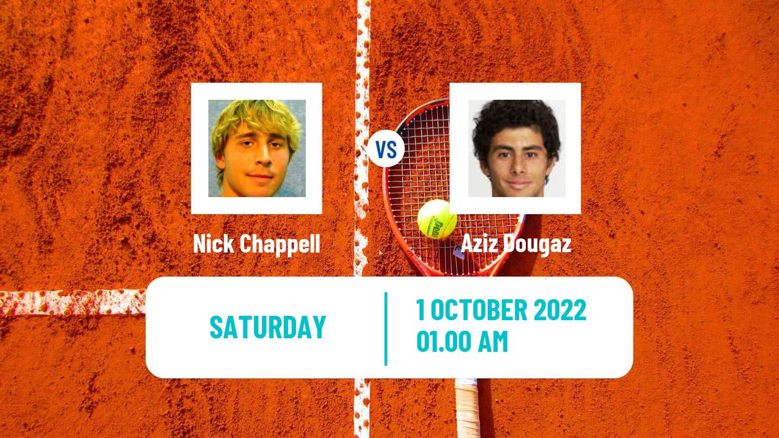 Tennis ATP Tokyo Nick Chappell - Aziz Dougaz