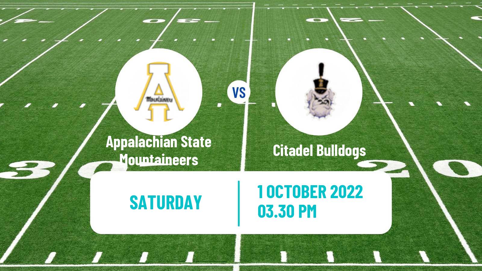 American football NCAA College Football Appalachian State Mountaineers - Citadel Bulldogs