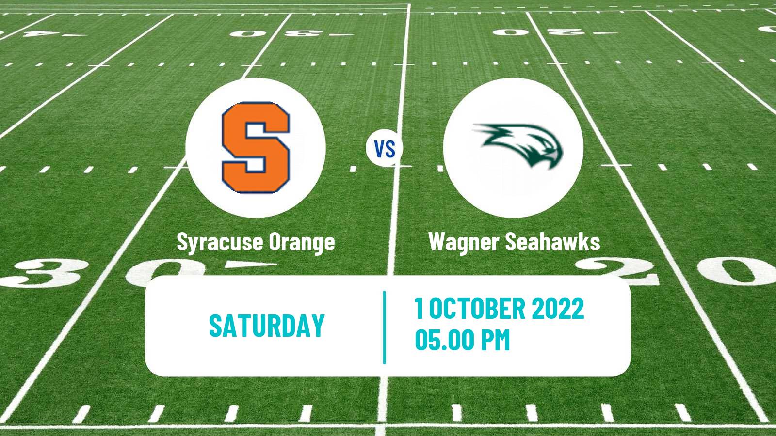 American football NCAA College Football Syracuse Orange - Wagner Seahawks