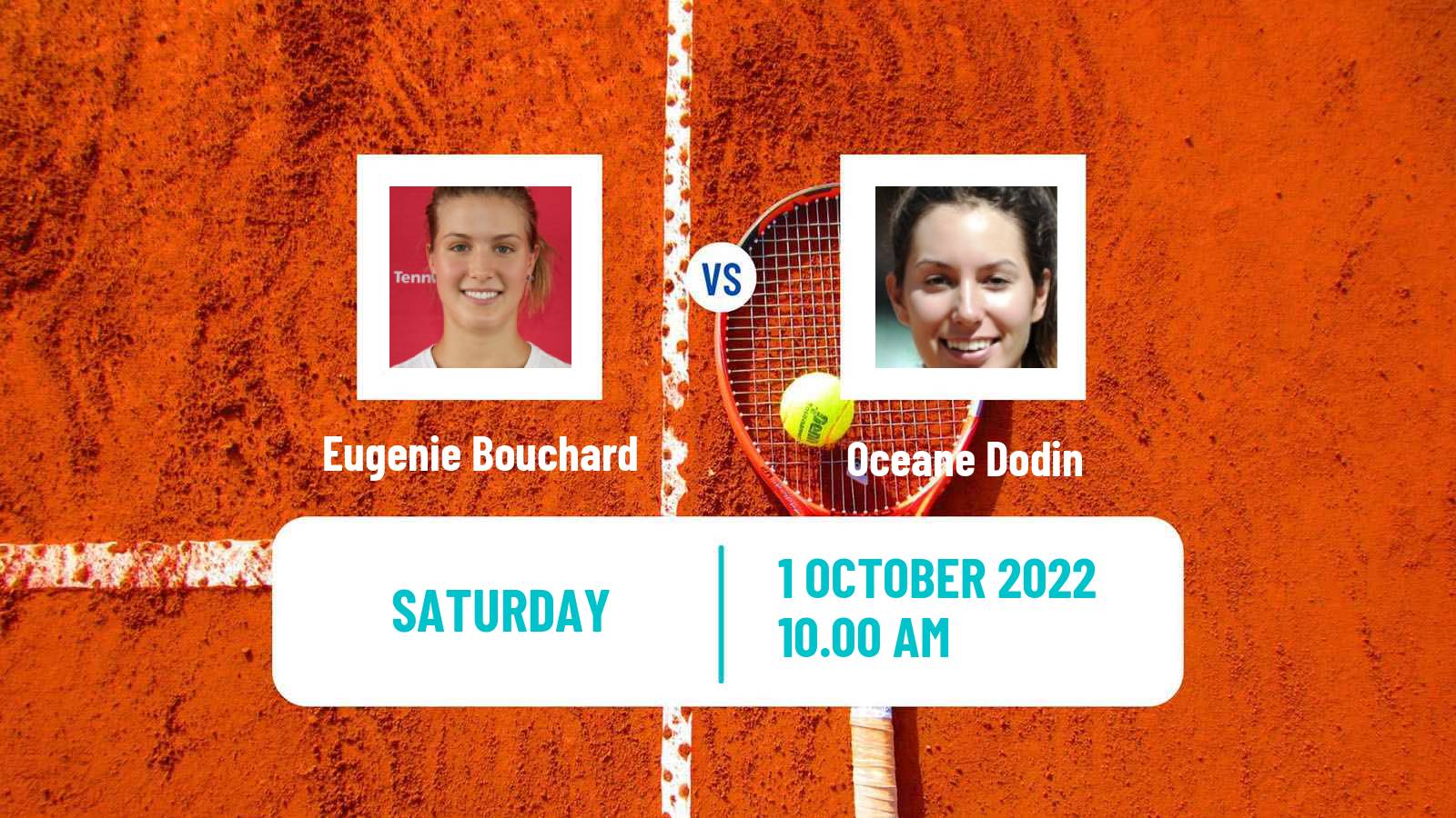 Tennis WTA Ostrava Eugenie Bouchard - Oceane Dodin