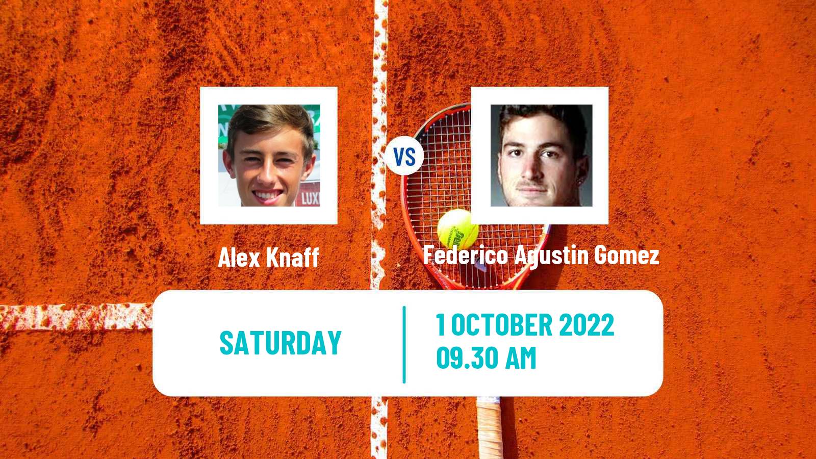 Tennis ITF Tournaments Alex Knaff - Federico Agustin Gomez