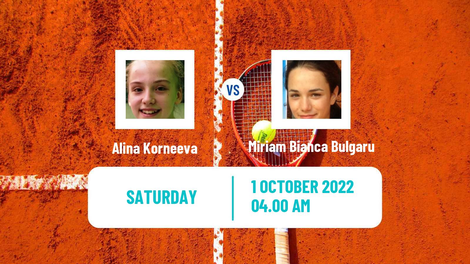 Tennis ITF Tournaments Alina Korneeva - Miriam Bianca Bulgaru
