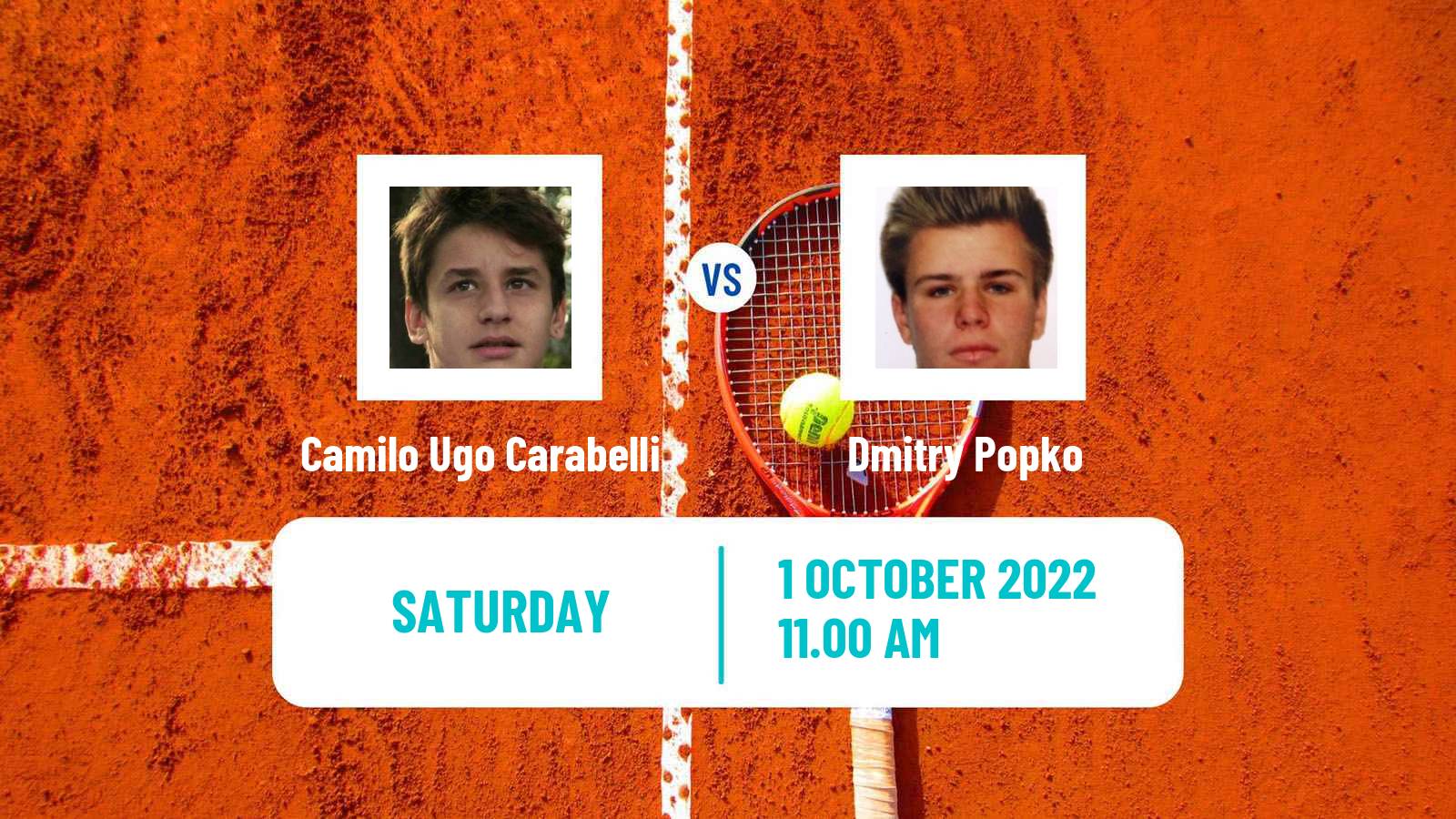 Tennis ATP Challenger Camilo Ugo Carabelli - Dmitry Popko