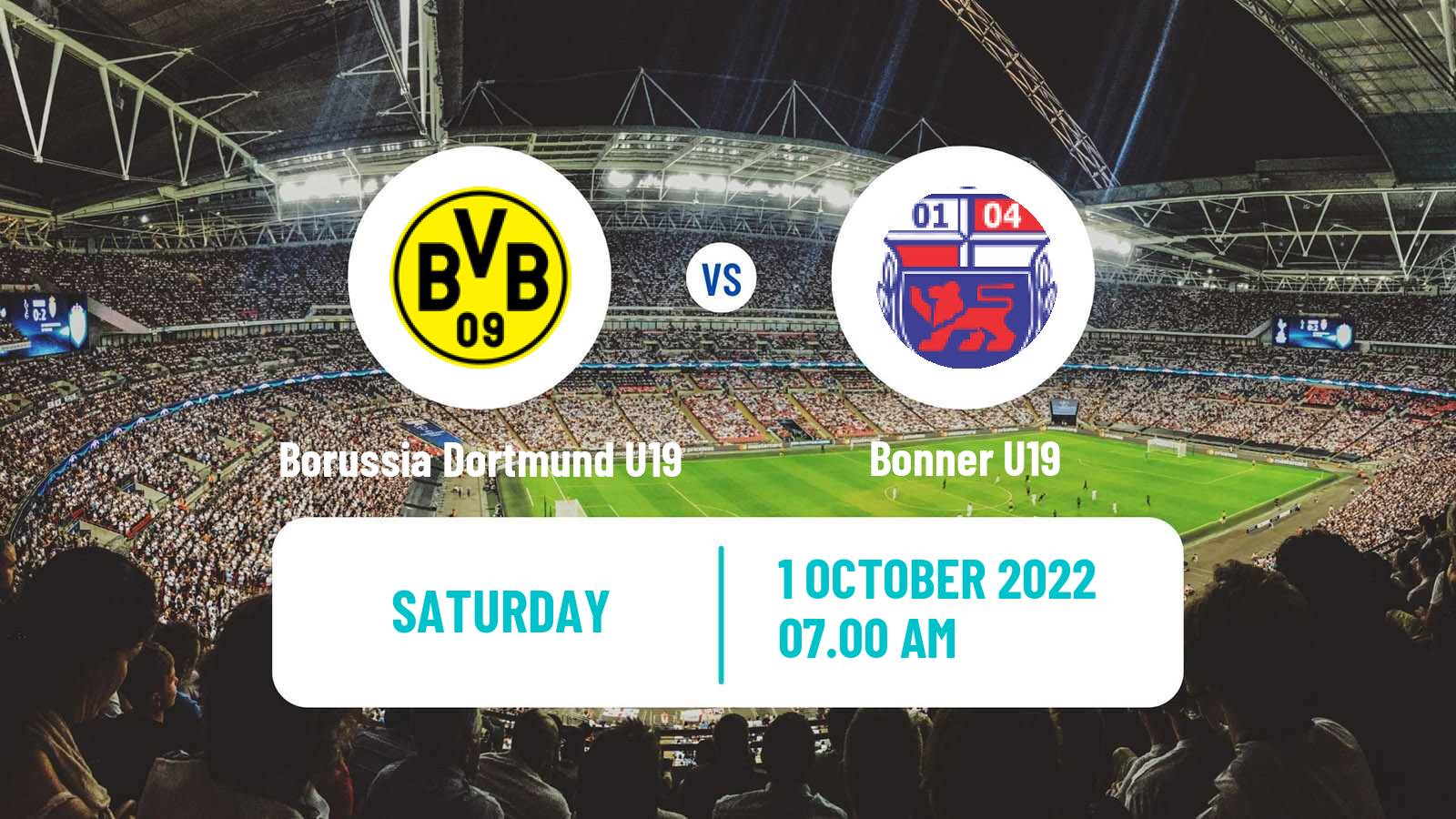 Soccer German Junioren Bundesliga West Borussia Dortmund U19 - Bonner U19