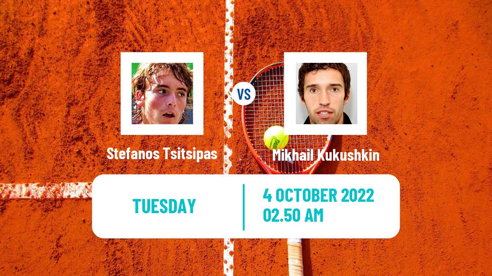 Tennis ATP Nur-Sultan Stefanos Tsitsipas - Mikhail Kukushkin