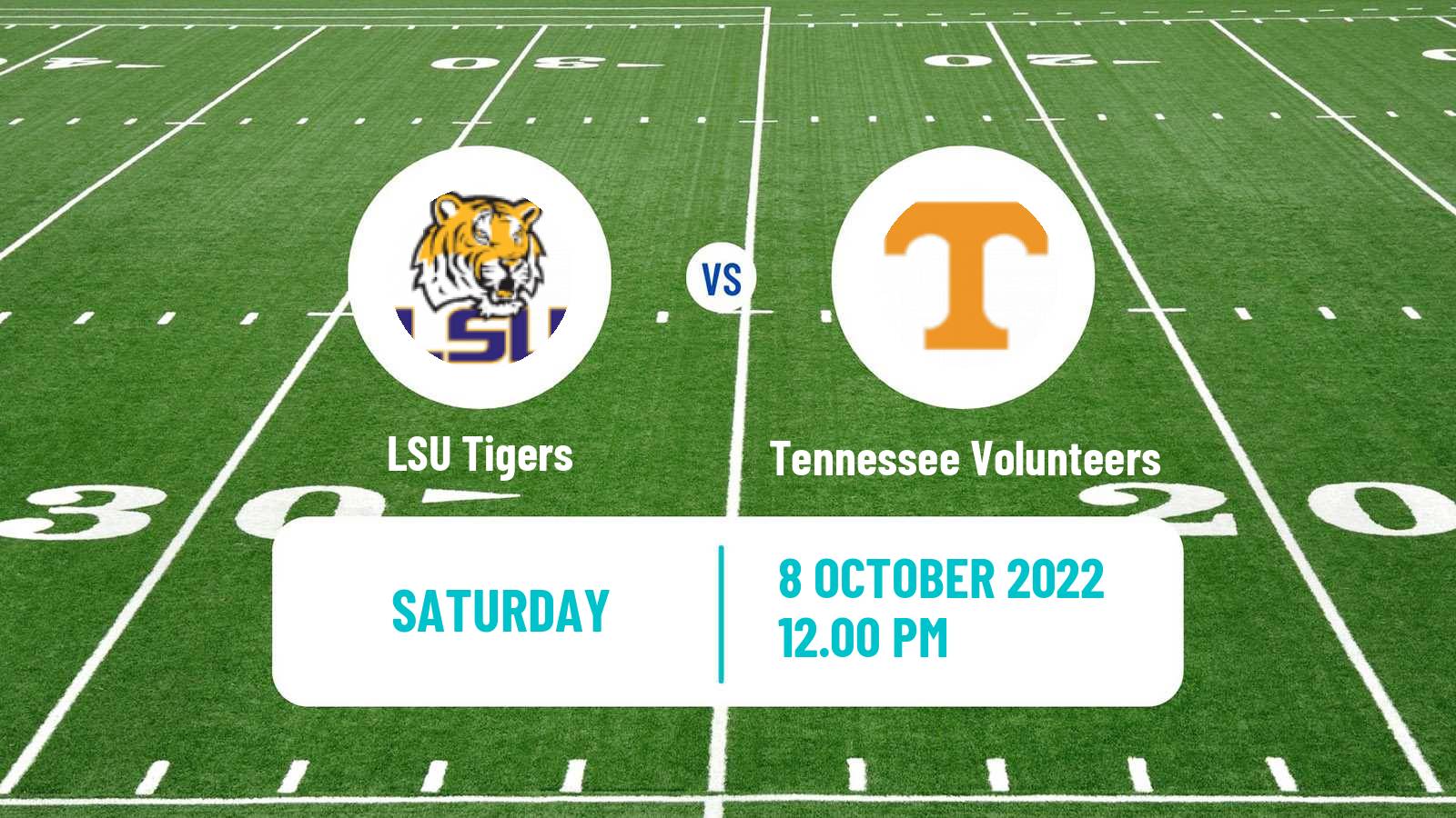American football NCAA College Football LSU Tigers - Tennessee Volunteers