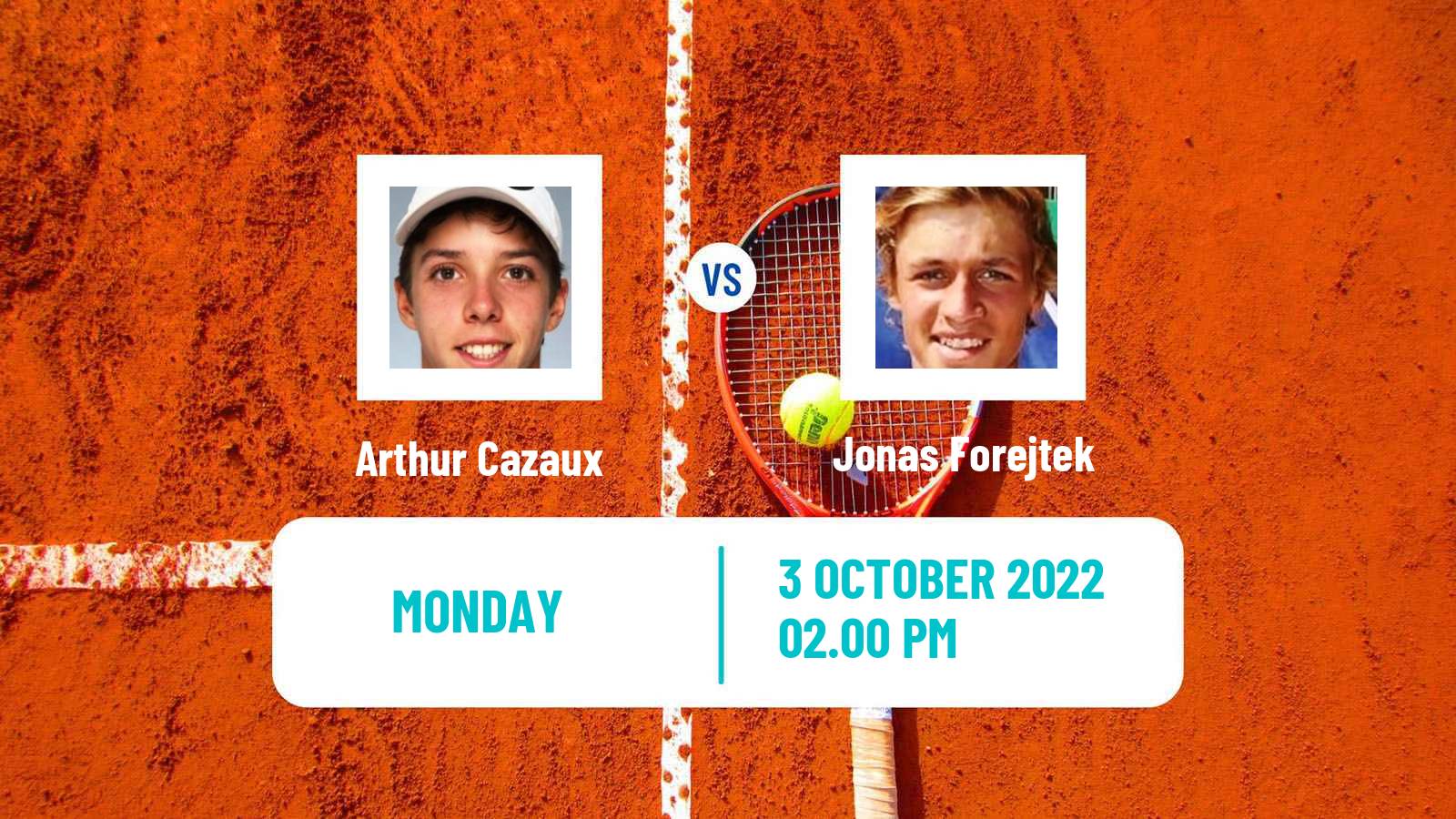 Tennis ATP Challenger Arthur Cazaux - Jonas Forejtek