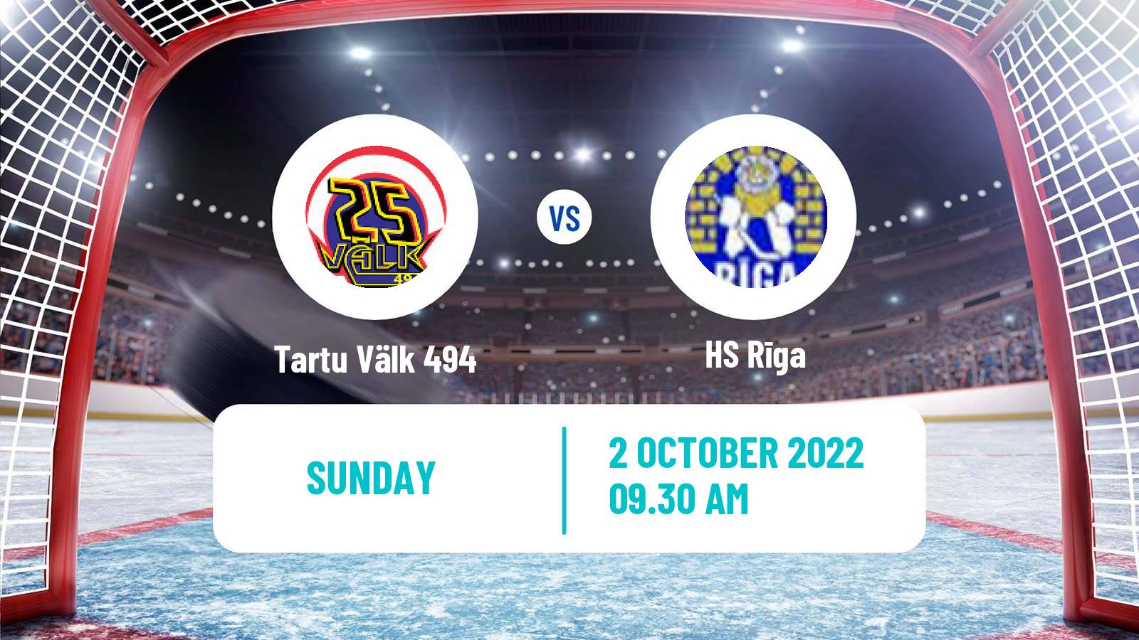 Hockey Estonian Hokiliiga Tartu Välk 494 - HS Rīga