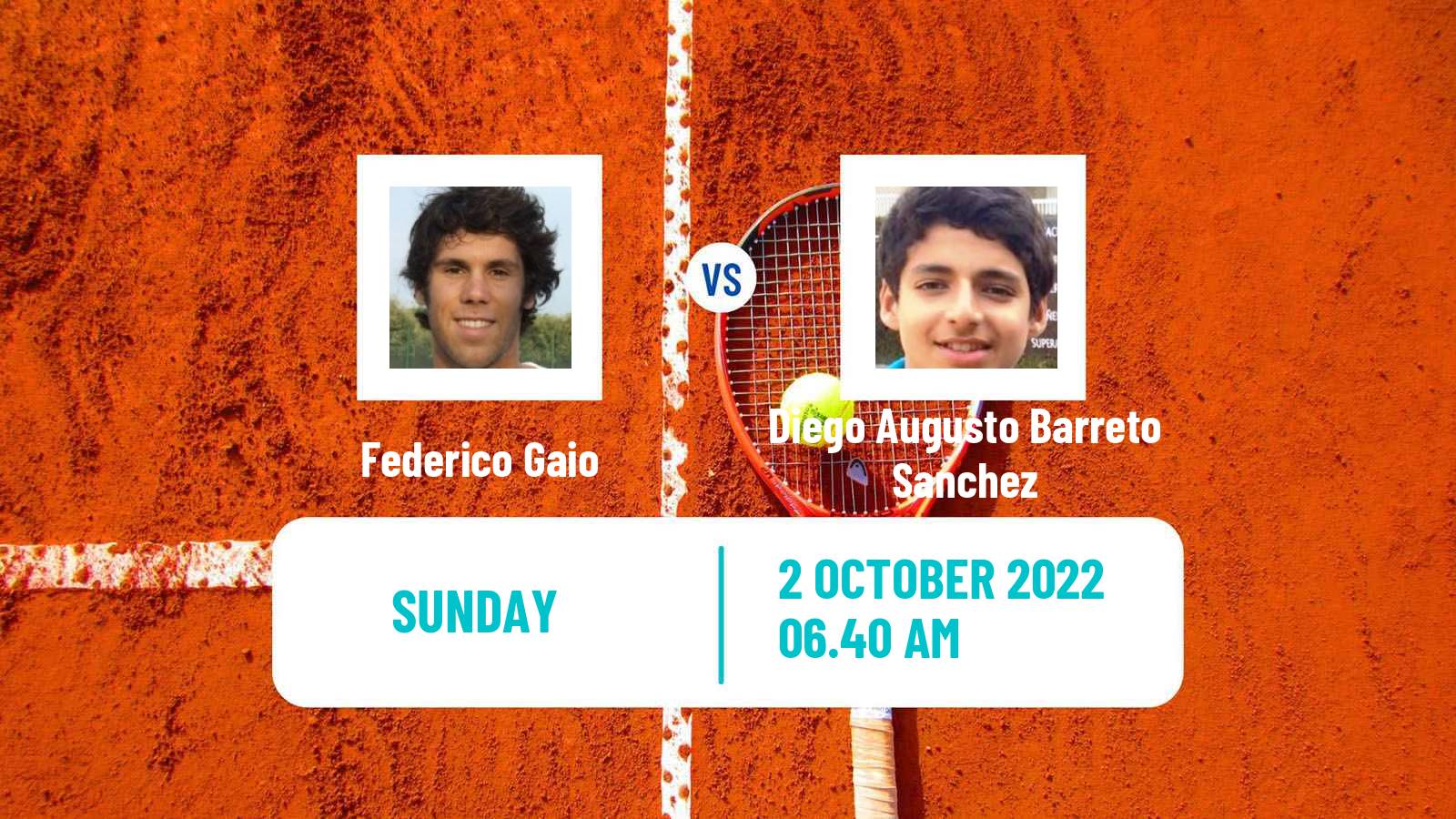 Tennis ATP Challenger Federico Gaio - Diego Augusto Barreto Sanchez