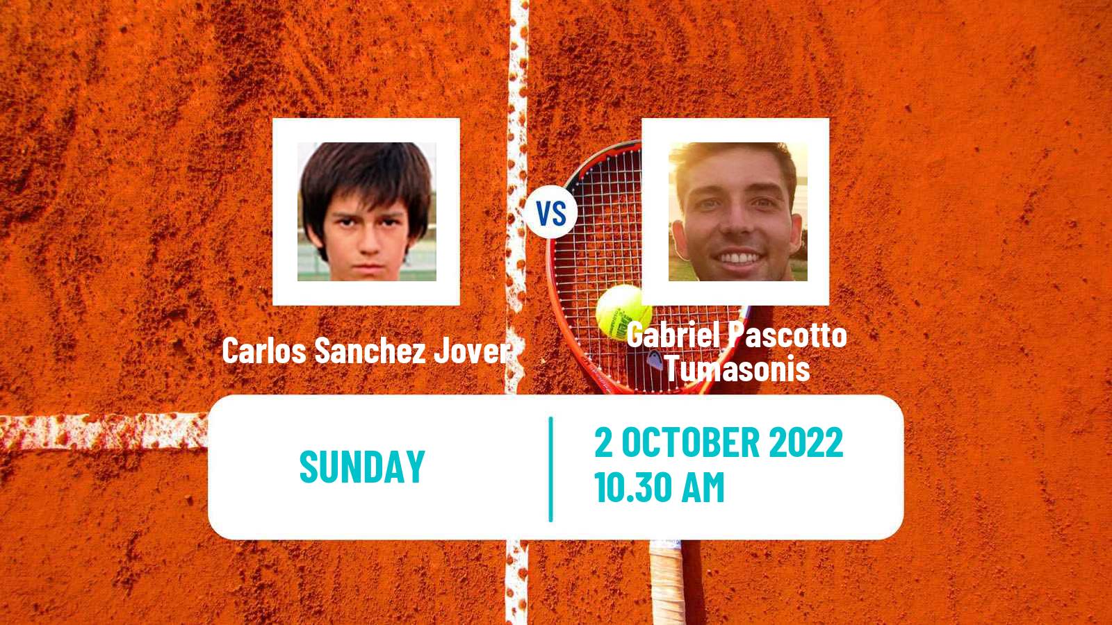 Tennis ATP Challenger Carlos Sanchez Jover - Gabriel Pascotto Tumasonis