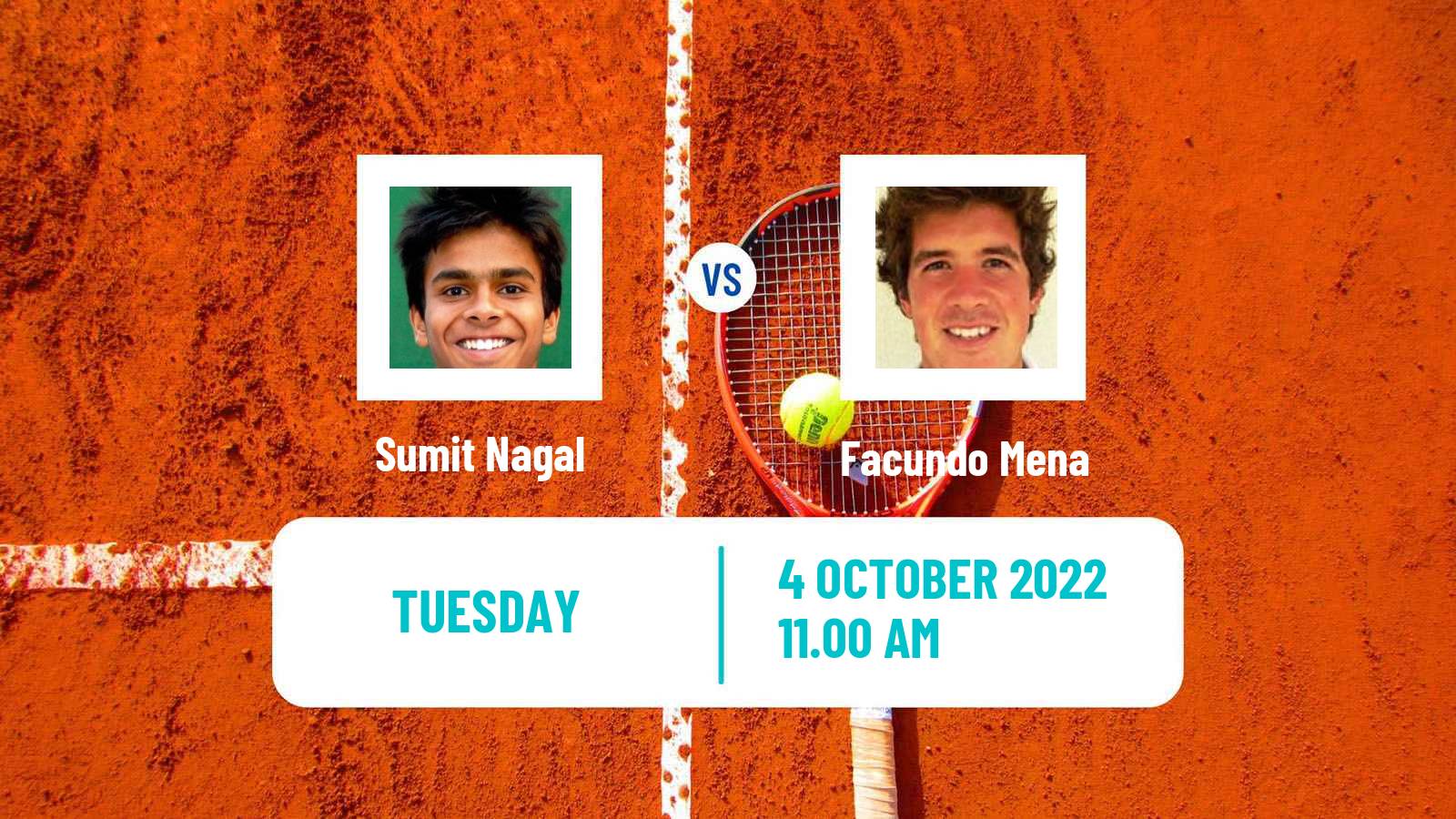 Tennis ATP Challenger Sumit Nagal - Facundo Mena