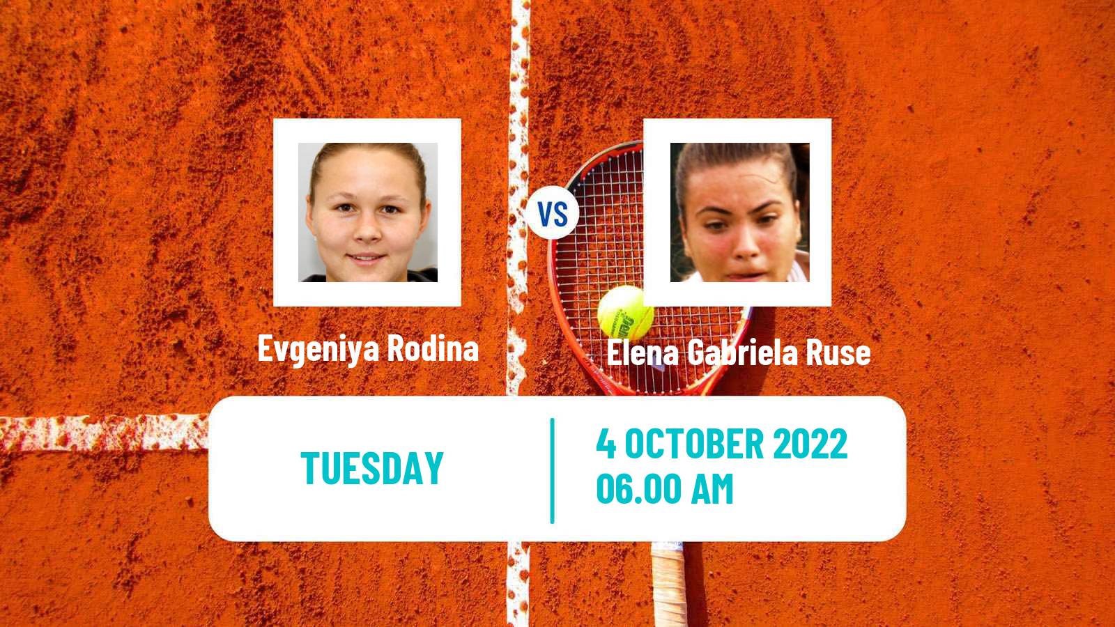 Tennis WTA Monastir Evgeniya Rodina - Elena Gabriela Ruse