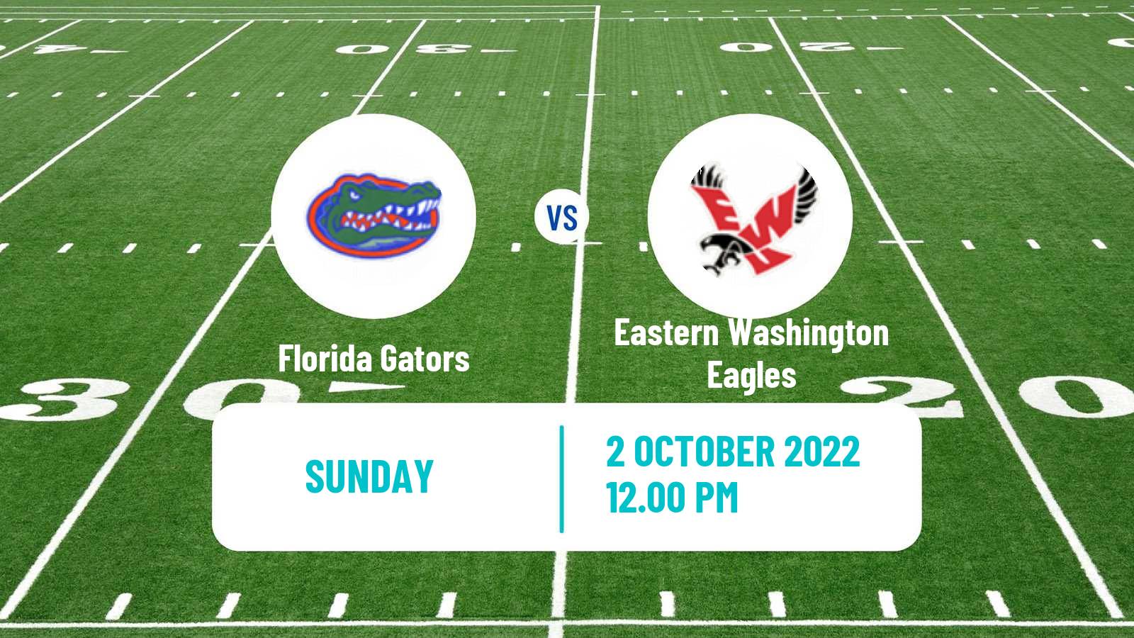 American football NCAA College Football Florida Gators - Eastern Washington Eagles