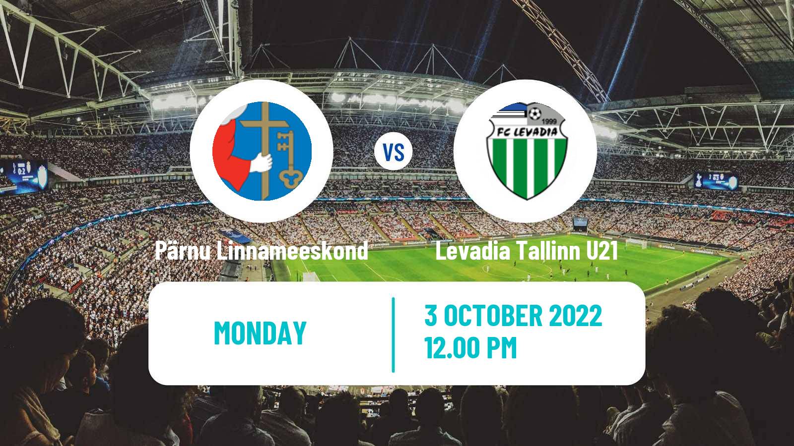 Soccer Estonian Esiliiga Pärnu Linnameeskond - Levadia Tallinn U21