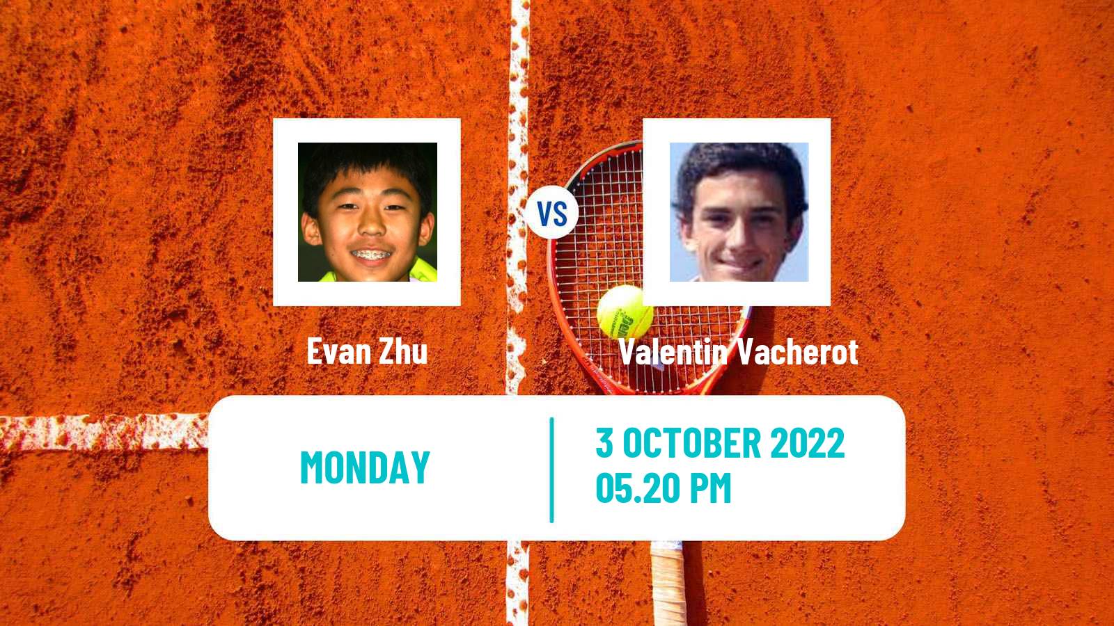 Tennis ATP Challenger Evan Zhu - Valentin Vacherot