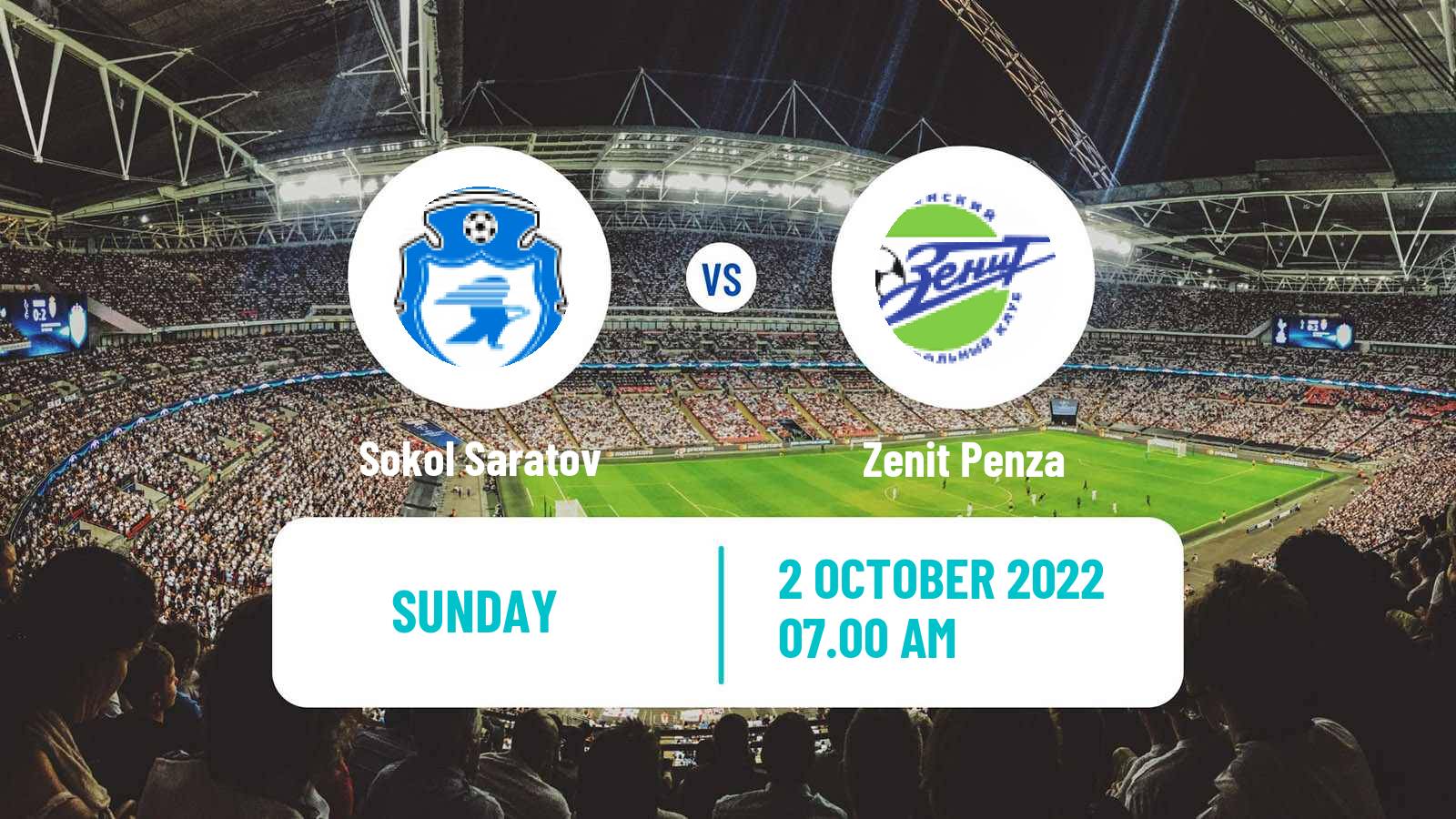 Soccer Russian FNL 2 Group 3 Sokol Saratov - Zenit Penza