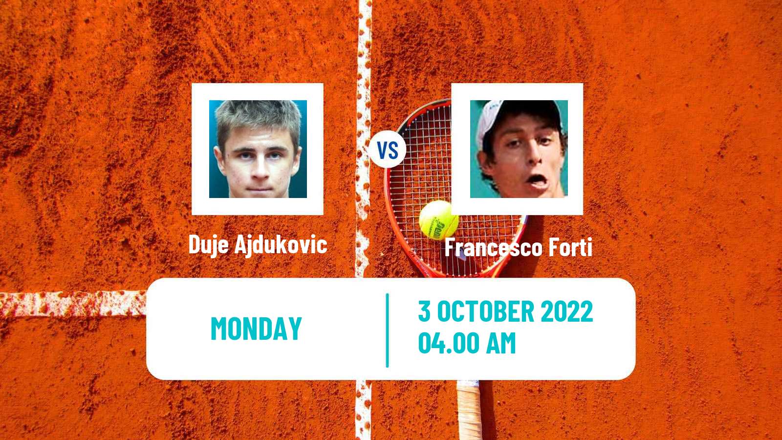 Tennis ATP Challenger Duje Ajdukovic - Francesco Forti