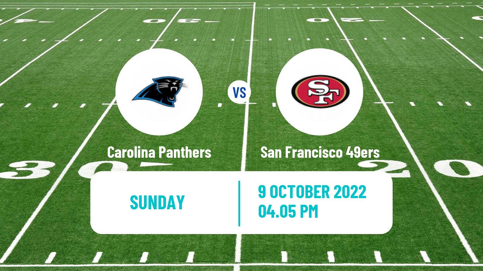 American football NFL Carolina Panthers - San Francisco 49ers