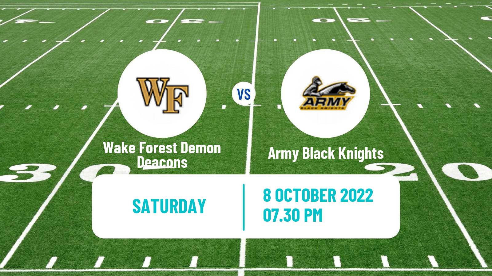 American football NCAA College Football Wake Forest Demon Deacons - Army Black Knights
