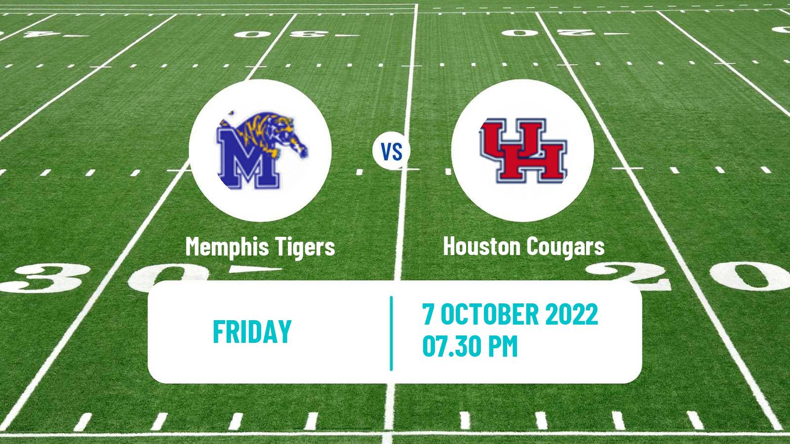 American football NCAA College Football Memphis Tigers - Houston Cougars