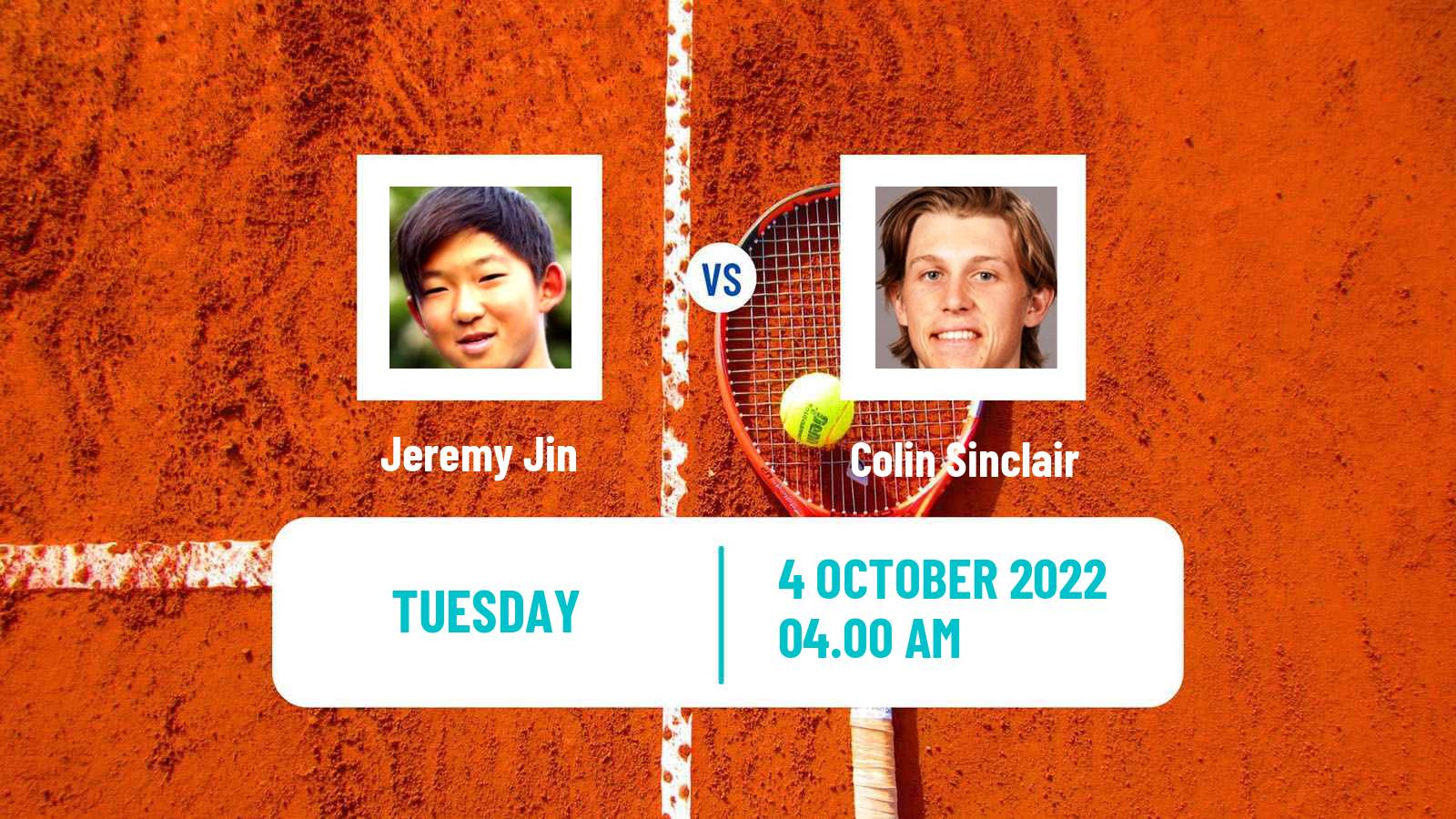 Tennis ITF Tournaments Jeremy Jin - Colin Sinclair