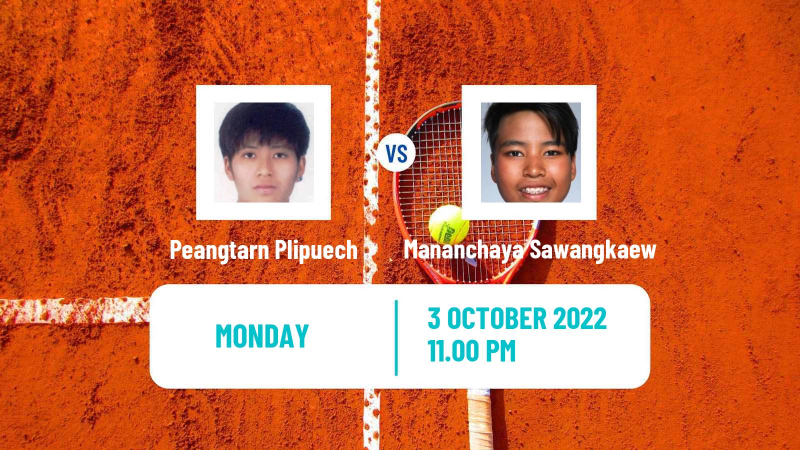 Tennis ITF Tournaments Peangtarn Plipuech - Mananchaya Sawangkaew