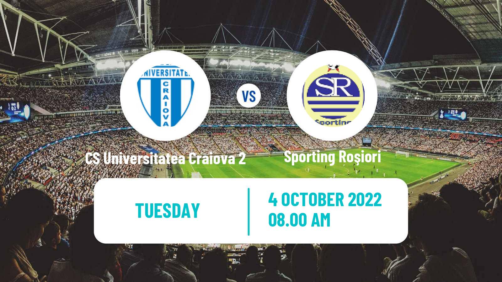 Soccer Romanian Liga 3 - Seria 6 CS Universitatea Craiova 2 - Sporting Roşiori