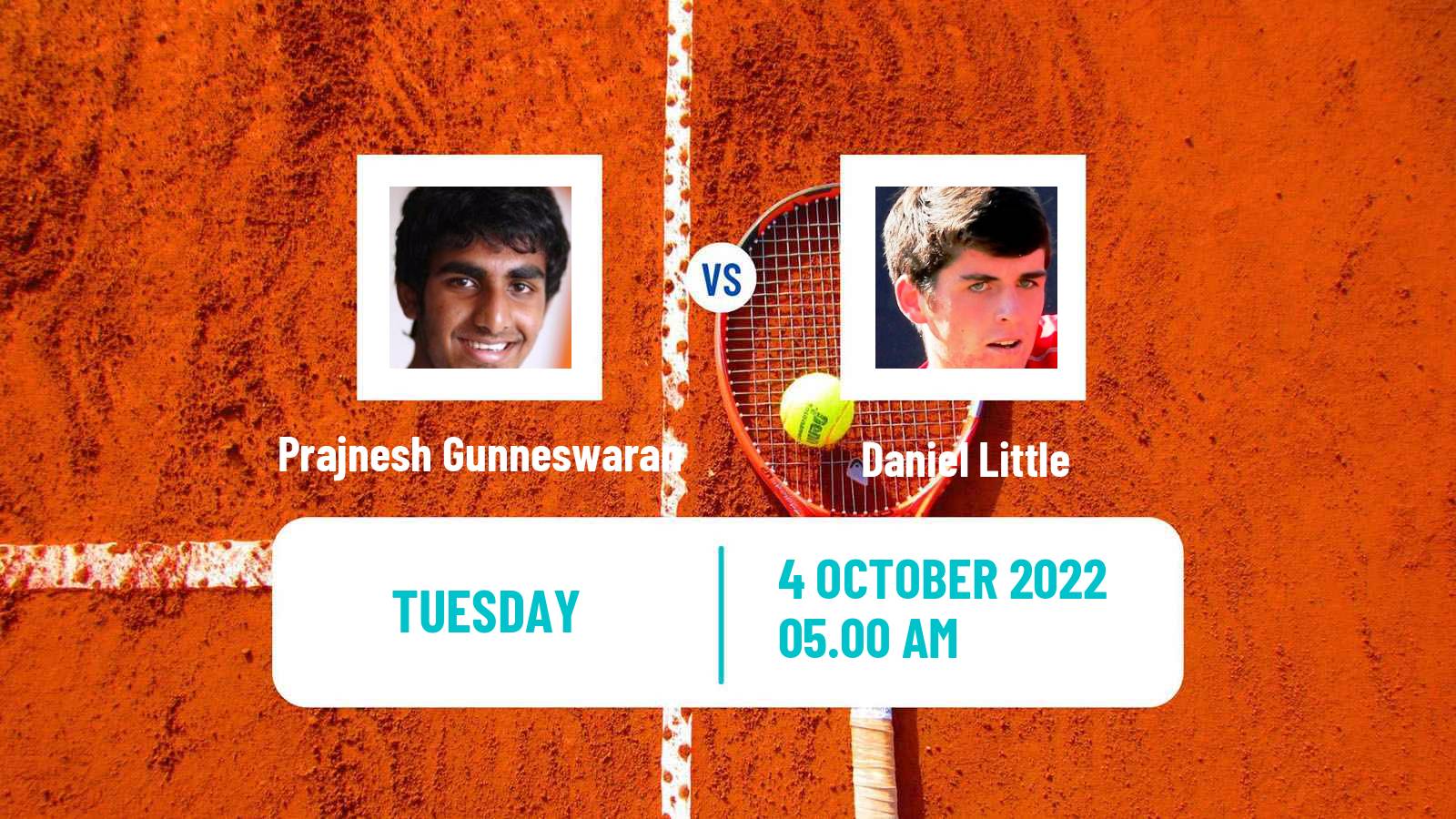 Tennis ITF Tournaments Prajnesh Gunneswaran - Daniel Little