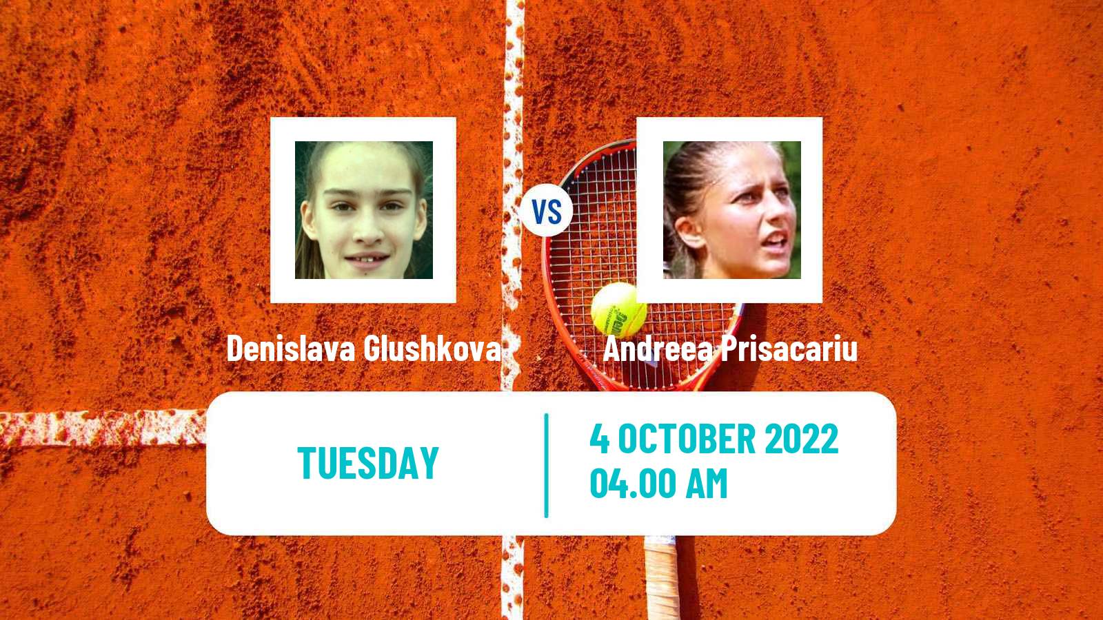 Tennis ITF Tournaments Denislava Glushkova - Andreea Prisacariu