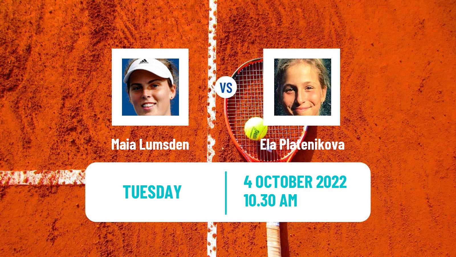 Tennis ITF Tournaments Maia Lumsden - Ela Platenikova