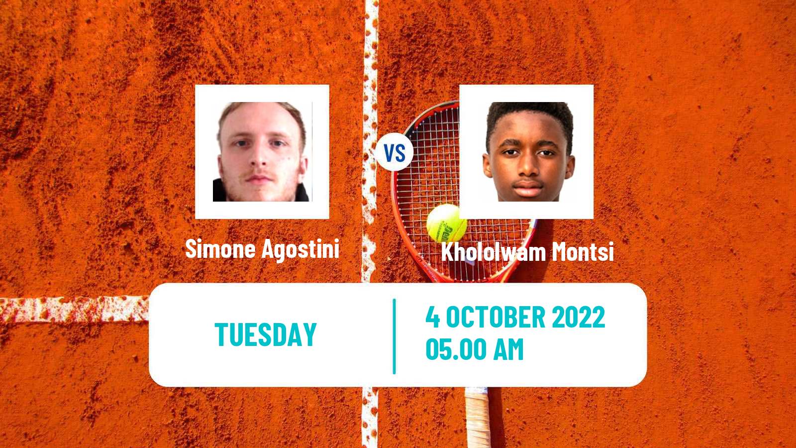 Tennis ITF Tournaments Simone Agostini - Khololwam Montsi