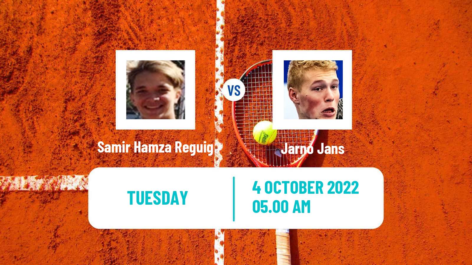 Tennis ITF Tournaments Samir Hamza Reguig - Jarno Jans