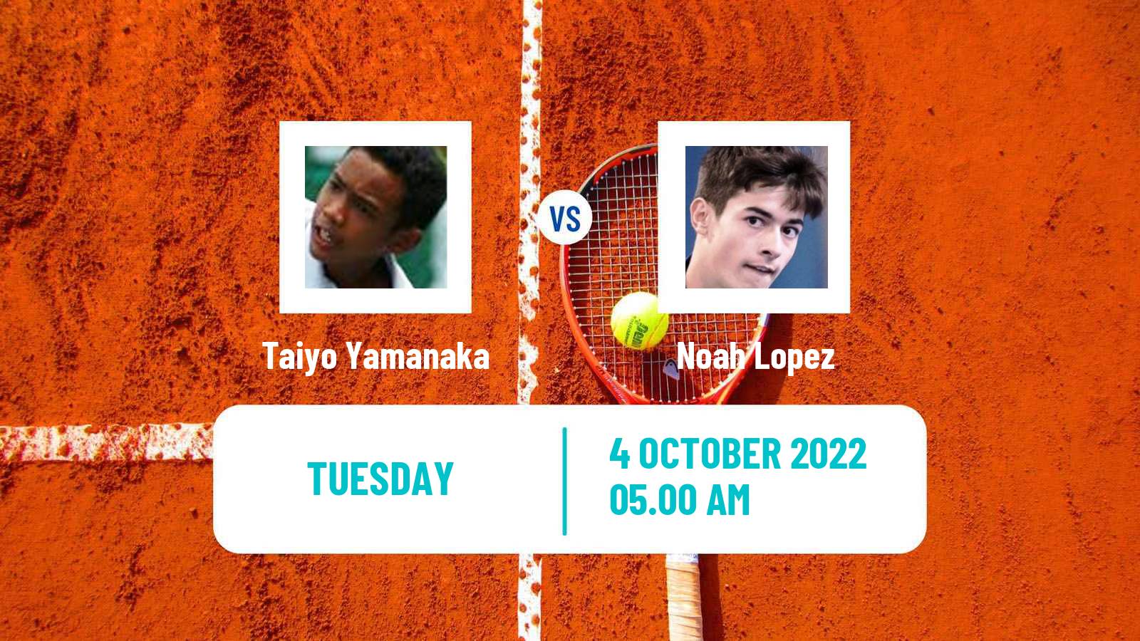 Tennis ITF Tournaments Taiyo Yamanaka - Noah Lopez