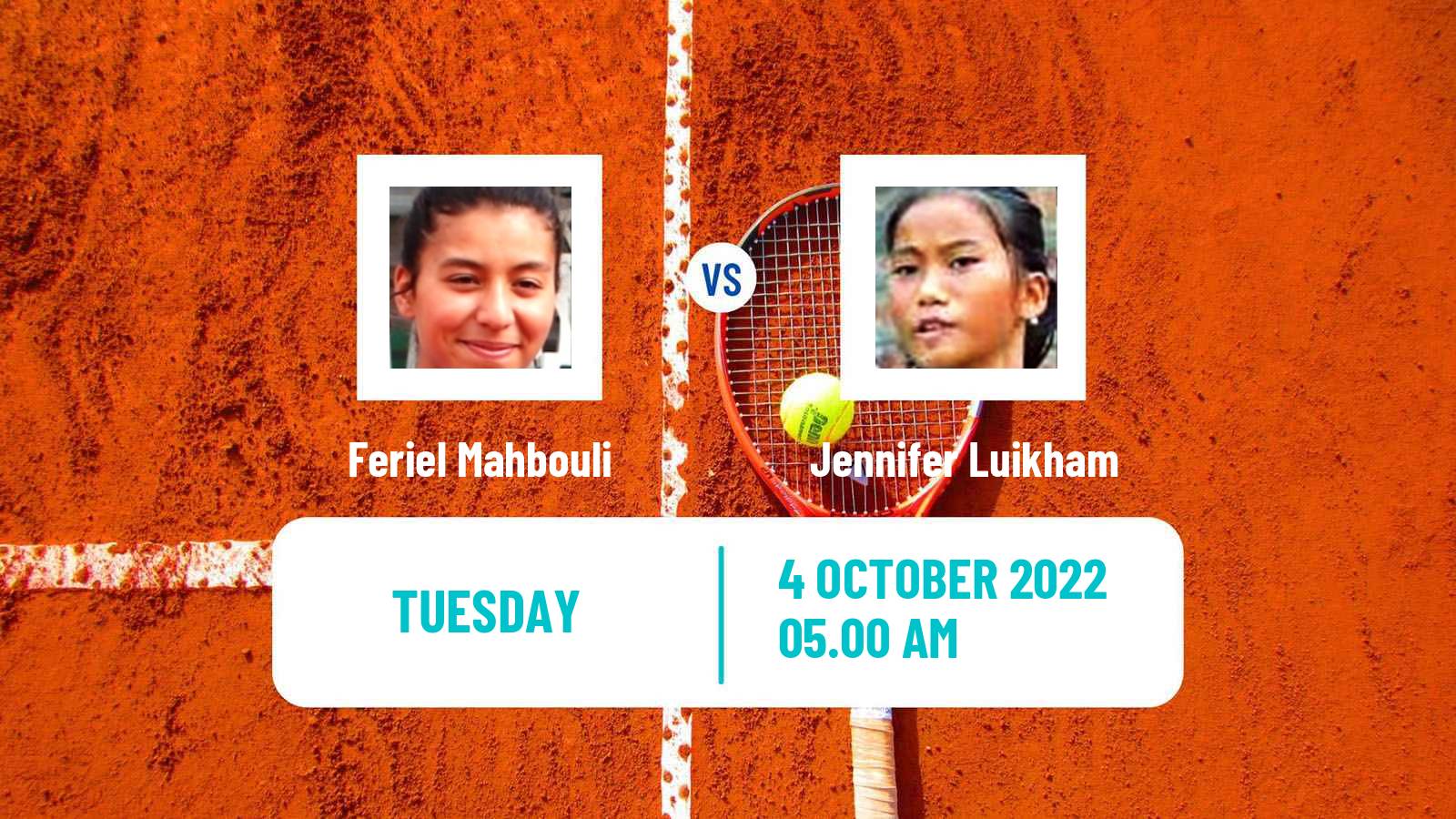 Tennis ITF Tournaments Feriel Mahbouli - Jennifer Luikham