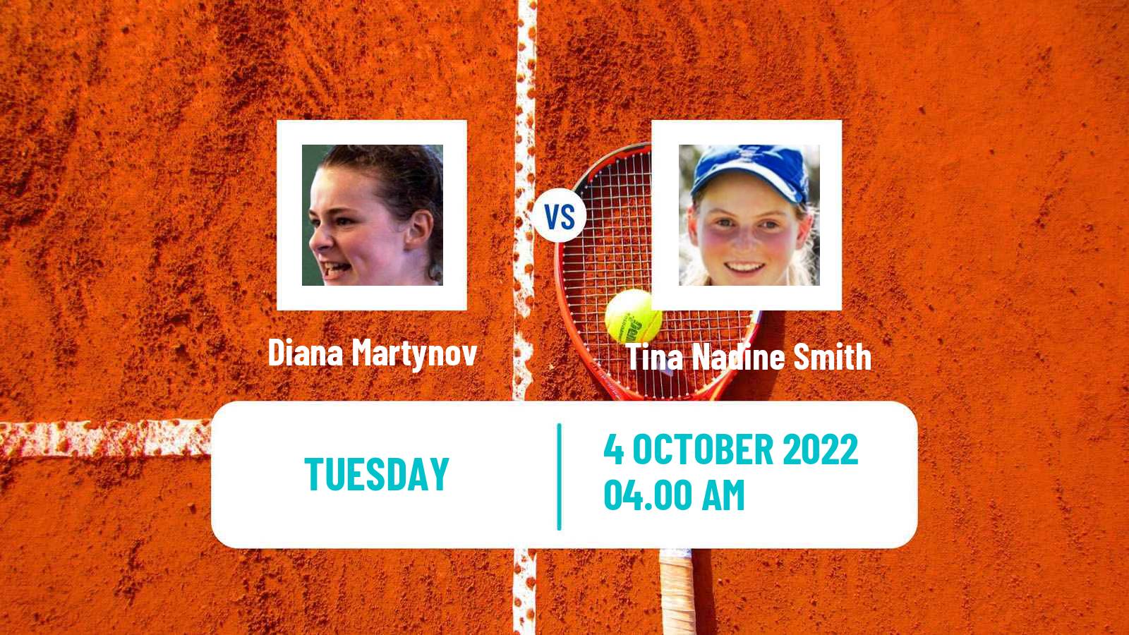 Tennis ITF Tournaments Diana Martynov - Tina Nadine Smith