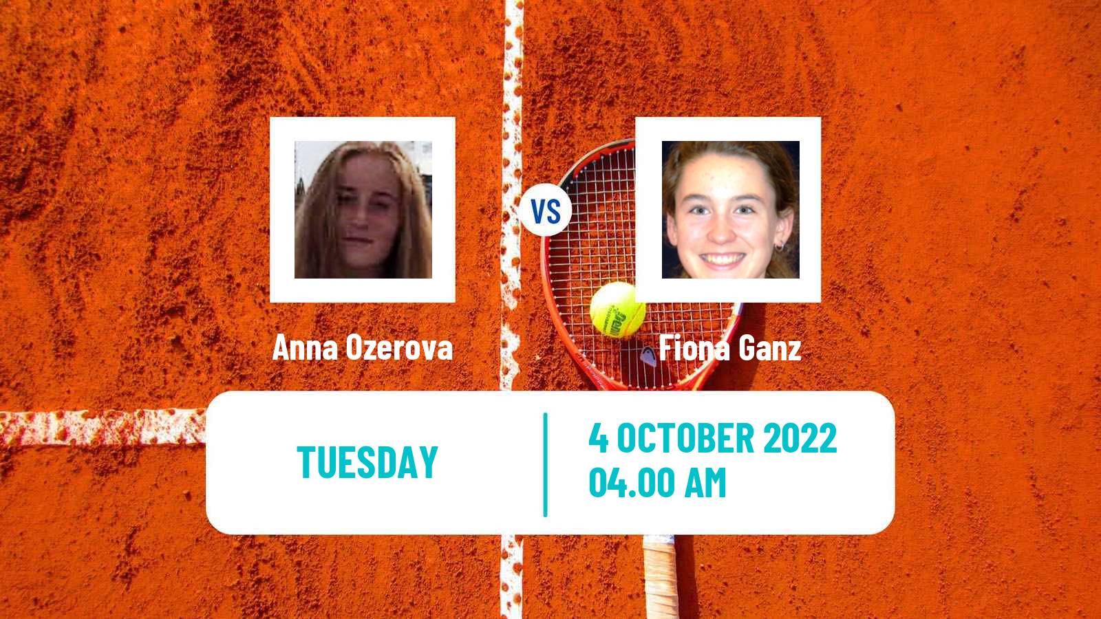 Tennis ITF Tournaments Anna Ozerova - Fiona Ganz