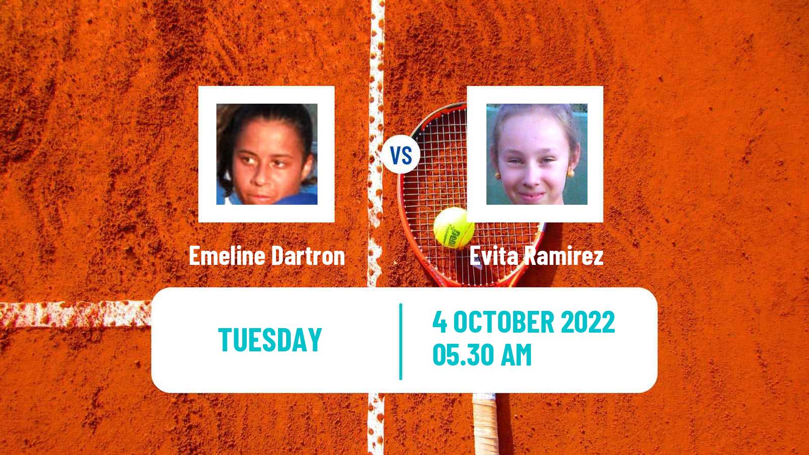 Tennis ITF Tournaments Emeline Dartron - Evita Ramirez