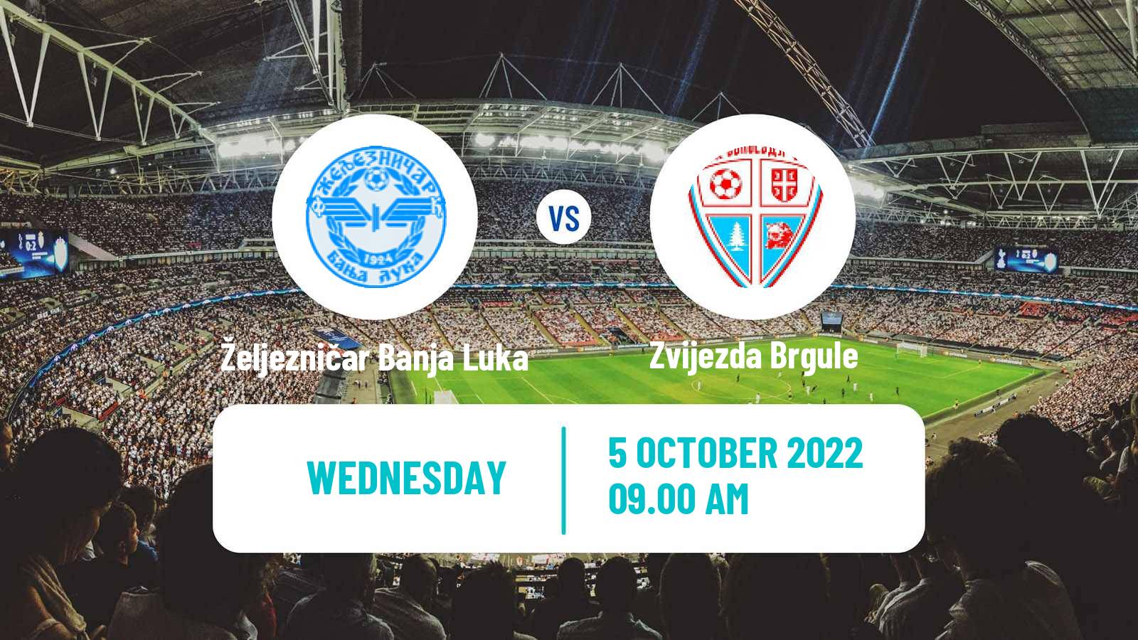 Soccer Bosnian Prva Liga RS Željezničar Banja Luka - Zvijezda Brgule